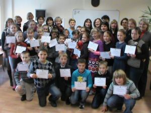 4 klasių mokinių lietuvių kalbos olimpiados Krašuonos progimnazijoje dalyviai